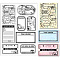 PVC Stamps, for DIY Scrapbooking, Photo Album Decorative, Cards Making, Stamp Sheets, Film Frame, Mixed Shapes, 21x14.8x0.3cm