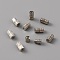 Brass Screw Clasps, for Necklaces Making, Platinum, 7x4mm, Hole: 0.7mm