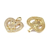 Brass Micro Pave Cubic Zirconia Pendants KK-P266-14G-2