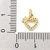 Rack Plating Brass Micro Pave Clear Cubic Zirconia Pendants KK-Q814-03G-3