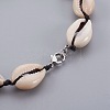 Cowrie Shell Beads Anklets AJEW-AN00233-4