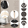 Moon Phase Wood Hanging Wall Decorations HJEW-WH0054-009-3