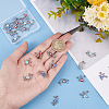 DICOSMETIC 24Pcs 6 Styles 304 Stainless Steel Enamel Connector Charms STAS-DC0010-36-3