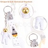 3Pcs Astronaut Keychain Cute Space Keychain for Backpack Wallet Car Keychain Decoration Children's Space Party Favors JX317A-3