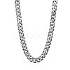 Non-Tarnish 201 Stainless Steel Curb Chain Necklaces NJEW-Q336-12B-P-1