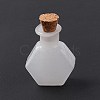 Hexagon Dollhouse Miniature Glass Cork Bottles Ornament AJEW-F058-01E-1