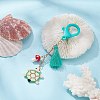 Tortoise Handmade Loom Pattern Seed Beads Pendant Decorations HJEW-MZ00012-4