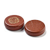 Natural Red Jasper Flat Round with Chakra Sign Figurines Display Decorations DJEW-K025-01A-2