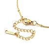 Imitation Cat Eye Oval Pendant Necklace with Round Snake Chains NJEW-G085-06G-4