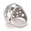 Non-Tarnish 304 Stainless Steel Hollow Chunky Ring for Men Women RJEW-B040-18P-3