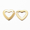 201 Stainless Steel Open Heart Charms STAS-H557-37G-2