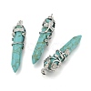 Synthetic Turquoise Pointed Pendants G-O164-02-P03-1
