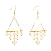 Vintage Glass Pearl Dangle Earrings for Girl Women Gift EJEW-TA00007-1