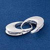 Oval Brass Hoop Earrings for Women EJEW-G391-09S-3