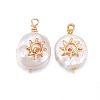 Natural Cultured Freshwater Pearl Pendants PEAR-L027-45-2