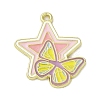 Alloy Enamel Pendants PALLOY-Q451-04G-01-1