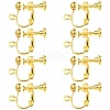 Rack Plated Brass Screw Clip-on Earring Findings KK-YW0001-10G-1