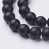 Natural Black Agate Beads Strands X-G-D543-8mm-2