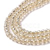Transparent Electroplate Glass Beads Strands GLAA-H021-01A-PL02-5