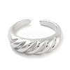 Rack Plating Brass Open Cuff Ring for Women RJEW-Z059-02P-01-2