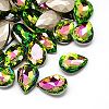 Glass Pointed Back Rhinestone Cabochons RGLA-A008-10x14mm-M-2