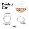 DICOSMETIC 150Pcs 925 Sterling Silver Open Jump Rings STER-DC0001-01-2
