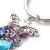 Natural & Synthetic Gemstone Beaded Keychain KEYC-JKC00345-02-3