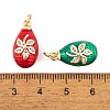 Brass Micro Pave Cubic Zirconia Pendants KK-E112-12G-4