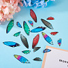 5 Sets 5 Colors Transparent Resin Pendants RESI-TA0001-79-6