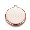Ion Plating(IP) 304 Stainless Steel Pendant Cabochon Settings X-STAS-G127-13-25mm-RG-2