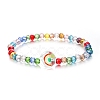 10Pcs Transparent Glass Enamel Beads GLAA-CJ0001-95-6