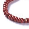 Adjustable Natural Red Jasper Braided Bead Bracelets BJEW-F369-A07-2