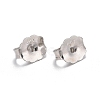 Rhodium Plated 925 Sterling Silver Ear Nuts STER-E041-11B-3