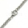 Trendy Unisex 201 Stainless Steel Cross Rolo Chain Necklaces NJEW-L043B-09P-3