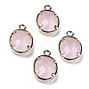 Faceted Synthetic Rose Quartz Charms G-N326-68-1