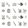 50Pcs 10 Style Tibetan Style Alloy Pendant Rhinestone Settings FIND-CJ0001-13-1