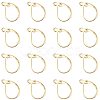 Brass Leverback Earring Findings KK-PH0026-22G-RS-1