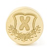 Golden Tone Round Wax Seal Brass Stamp Heads AJEW-Z034-02G-X-2