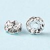 Brass Rhinestone Spacer Beads X-RB-A014-L6mm-01S-1
