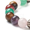 Natural Mixed Wealth Stone Beaded Stretch Bracelets BJEW-D446-C-39-3