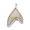 Brass Micro Pave Clear Cubic Zirconia Pendants KK-Q816-05P-02-1