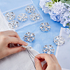 Gorgecraft 10Pcs 3-Hole Alloy Rhinestone Button BUTT-GF0003-55-6