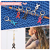 Alloy Enamel Awareness Ribbon Charm Locking Stitch Markers HJEW-PH01815-4