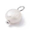 Natural Cultured Freshwater Pearl Charms PALLOY-JF01099-03-4