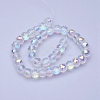 Electroplate Transparent Glass Beads Strands X-EGLA-E047-D01-2
