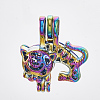 Plated Alloy Bead Cage Pendants PALLOY-S119-076-1