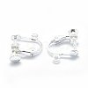 Racking Plated Brass Clip-on Earring Findings KK-P169-01S-3