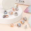 PandaHall 14Pcs 7 Style Zinc Alloy Rhinestone Beads ALRI-PJ0001-01-13