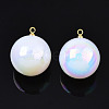 ABS Plastic Imitation Pearl Pendants PACR-T015-05-2