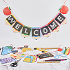 Welocome & School Supplies Paper Banners DIY-WH0453-42-4